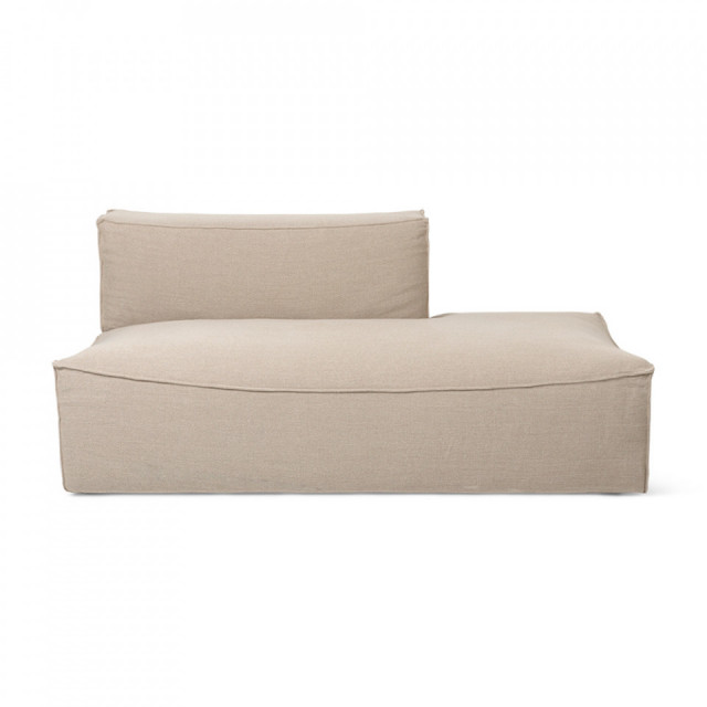 Canapea modulara bej din fibre naturale 170 cm Catena Open End Right Ferm Living
