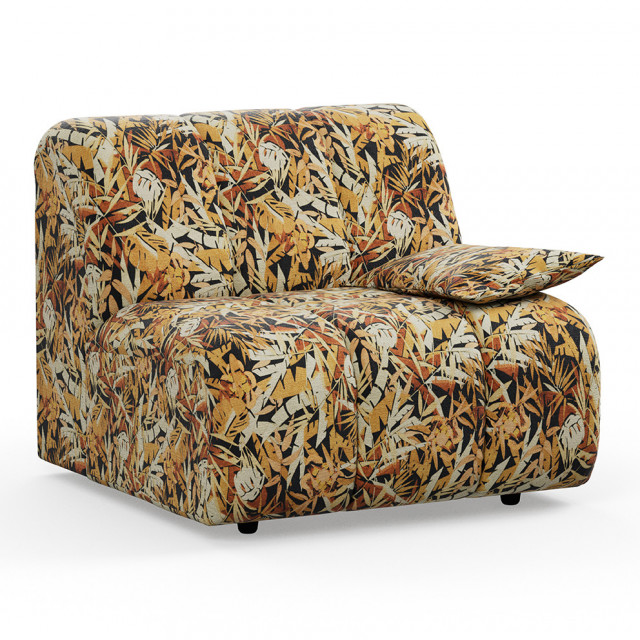 Canapea modulara multicolora din textil 98 cm Wave Right Low Hollywood HKliving