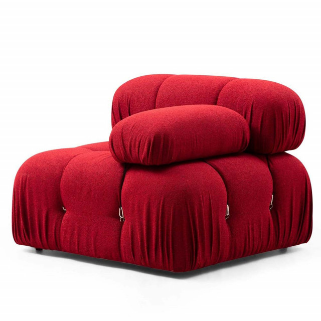 Canapea modulara rosie din textil pentru 1 persoana Bubble 1R The Home Collection