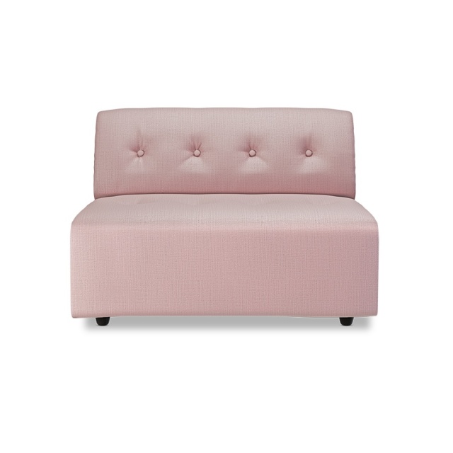 Canapea modulara roz din textil 104 cm Vint Middle HKliving