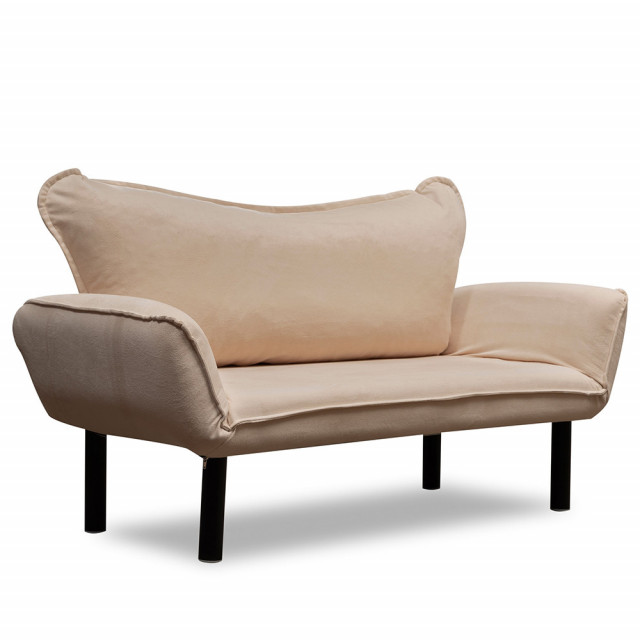 Canapea recliner crem din textil pentru 2 persoane Chatto The Home Collection