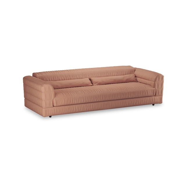 Canapea roz prafuit din textil 274 cm Club HKliving