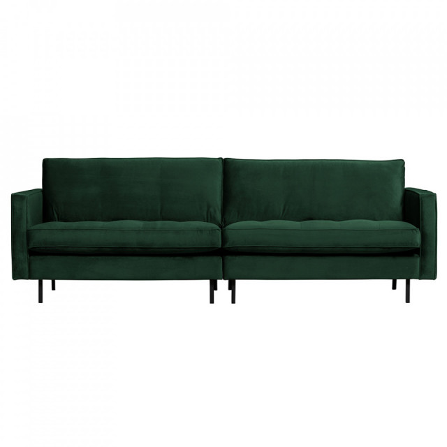 Canapea verde padure din catifea pentru 3 persoane Rodeo Classic BePureHome