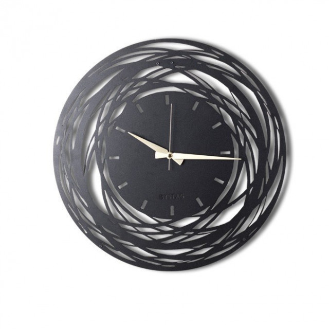 Ceas de perete rotund negru din metal 50 cm Watch The Home Collection
