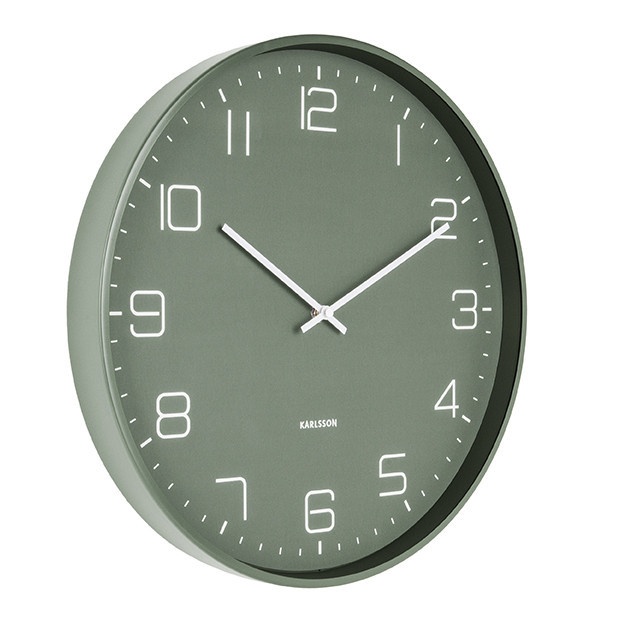 Ceas de perete rotund verde din fier 40 cm Lofy Present Time