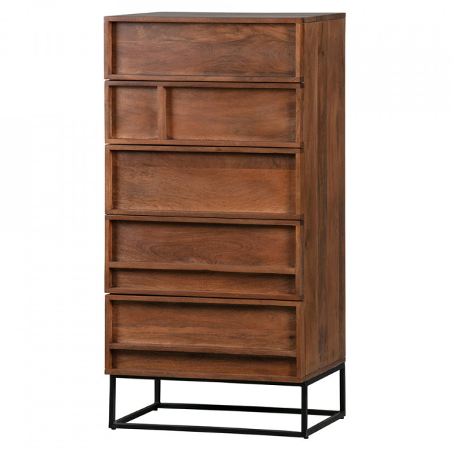 Comoda maro din lemn 60 cm Forrest Drawers Woood