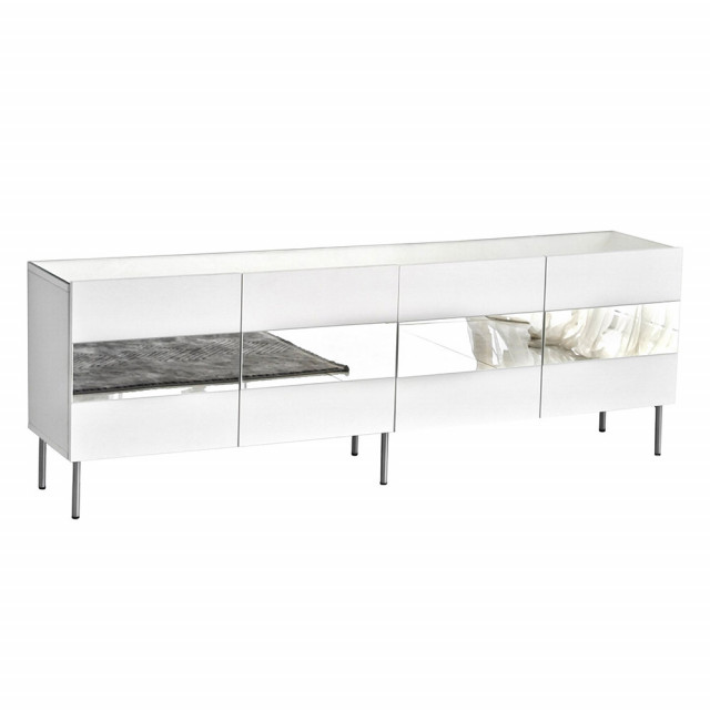 Comoda TV alba/argintie 180 cm Leon The Home Collection