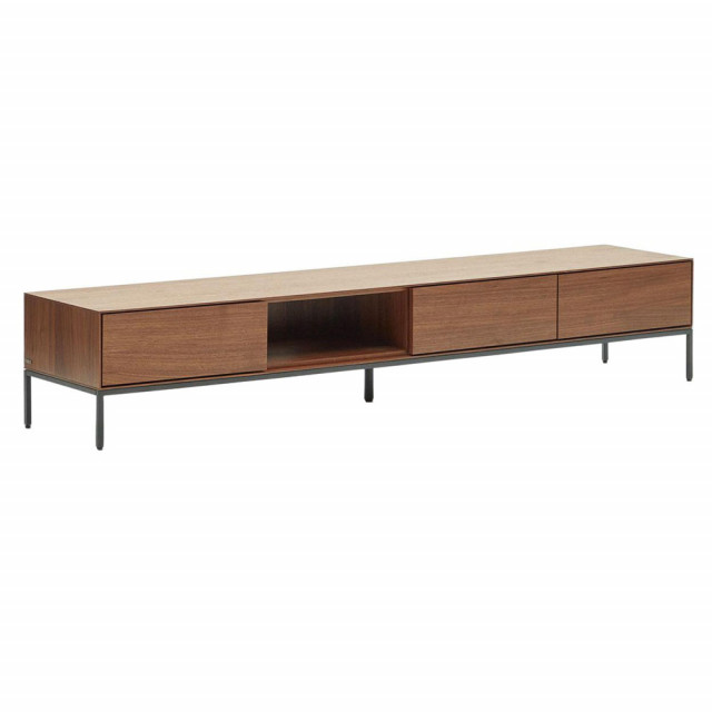 Comoda TV maro din metal 195 cm Vedrana Walnut Kave Home