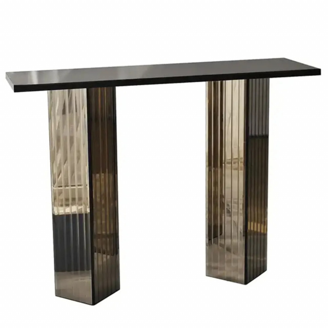 Consola maro din sticla 105 cm Bronze The Home Collection