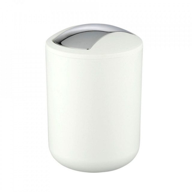 Cos de gunoi alb/argintiu din plastic 2 L Brasil Two Wenko