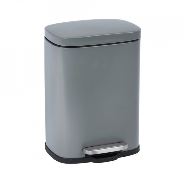 Cos de gunoi gri din metal 5 L Leno Wenko