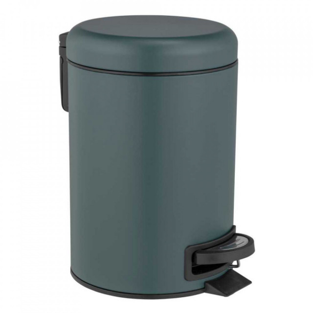 Cos de gunoi verde inchis din metal 3 L Leman Wenko