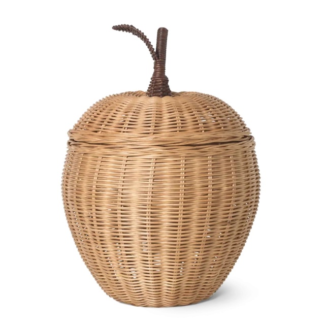 Cos rufe maro din ratan Large Apple Ferm Living
