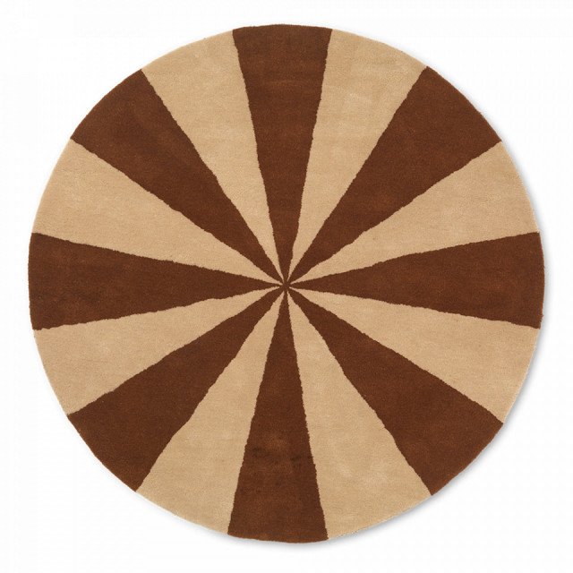 Covor alb antic/maro din fibre naturale 130 cm Arch Ferm Living
