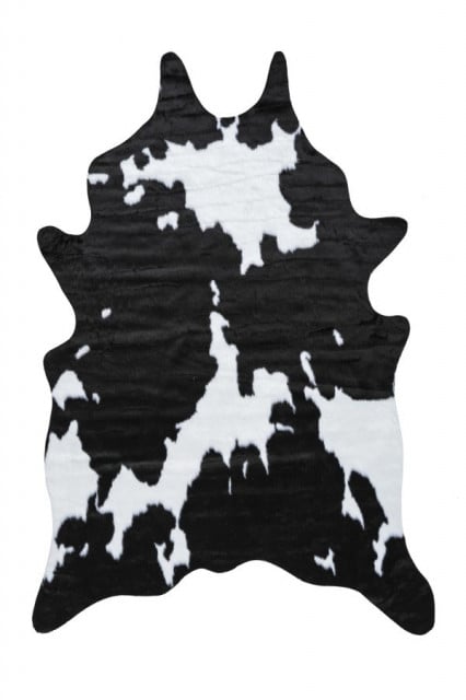 Covor alb/negru din fibre sintetice 150x200 cm Rodeo Cow Lalee