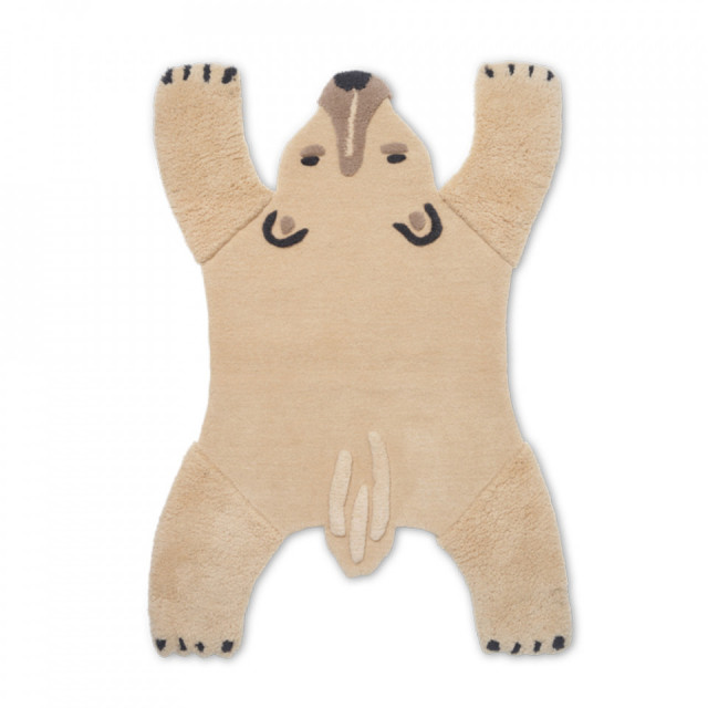 Covor crem din fibre naturale 118x160 cm Polar Bear Ferm Living