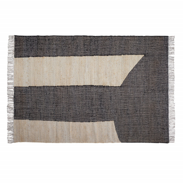 Covor crem/negru din fibre naturale 200x300 cm Lias Woood