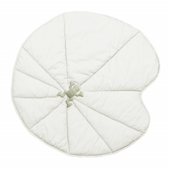 Covor de joaca alb/verde din bumbac 95 cm Water Lily Lorena Canals