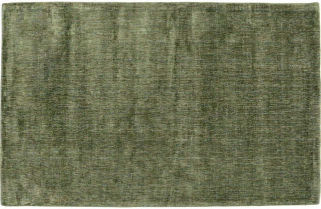 Covor dreptunghiular verde din bumbac si viscoza 170x240 cm Glimmer Kare