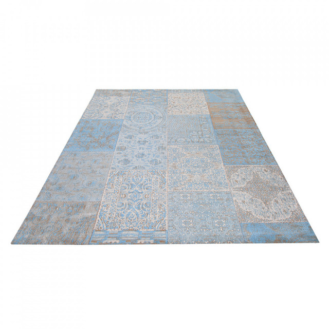 Covor maro/albastru din bumbac si poliester 160x240 cm Levante The Home Collection