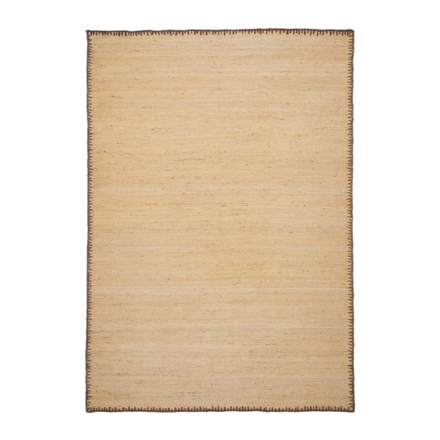 Covor maro/verde din fibre naturale 160x230 cm Sorina Kave Home