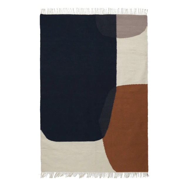 Covor multicolor din fibre naturale 160x250 cm Kelim Murge Ferm Living