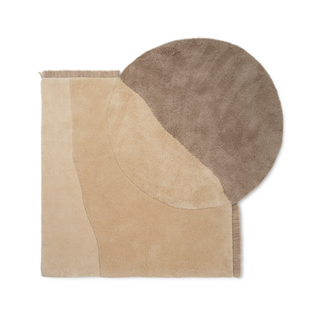 Covor multicolor din fibre naturale 180x180 cm Vera Ferm Living