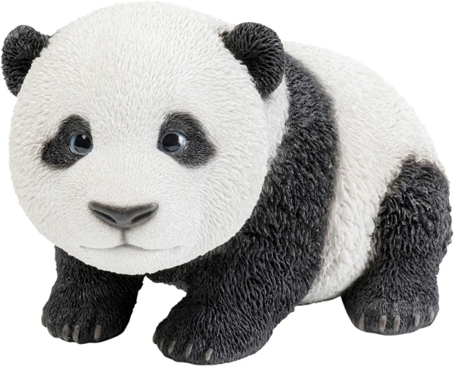 Decoratiune alba/neagra din fibre sintetice 17 cm Panda Kare