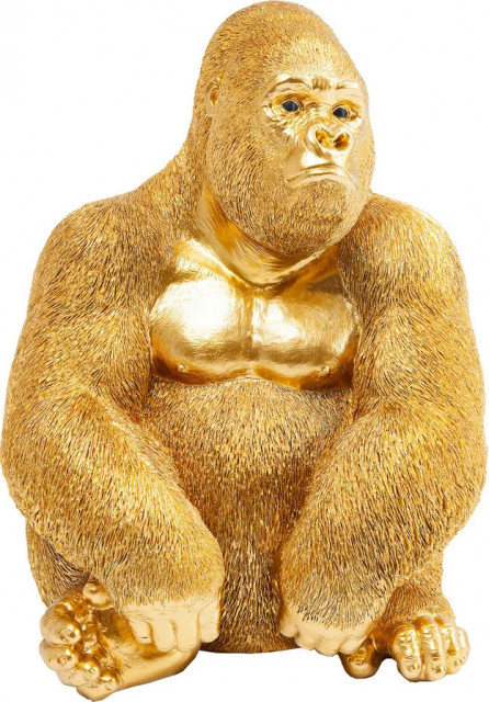 Decoratiune aurie din fibre sintetice 39 cm Monkey Gorilla Kare