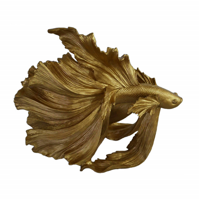 Decoratiune aurie din polirasina 56 cm Crowntail The Home Collection