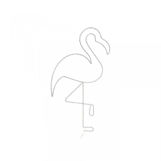 Decoratiune luminoasa alba din metal Flamingo The Home Collection