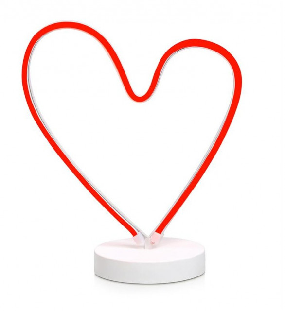 Decoratiune luminoasa alba/roz din metal LED Vegas Heart Markslojd