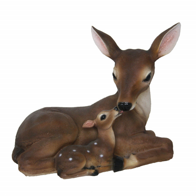 Decoratiune maro din fibre sintetice 23 cm Deer & Fawn Esschert Design