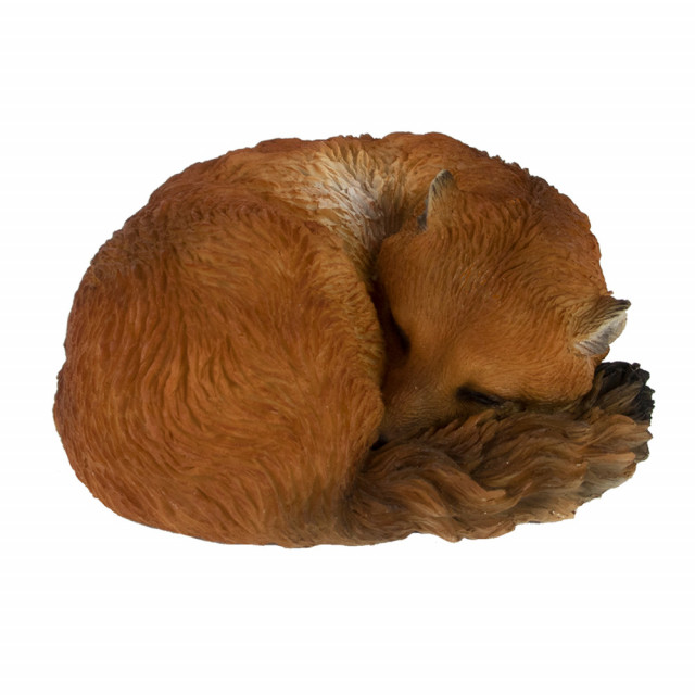 Decoratiune maro din polirasina 6 cm Sleeping Fox Esschert Design