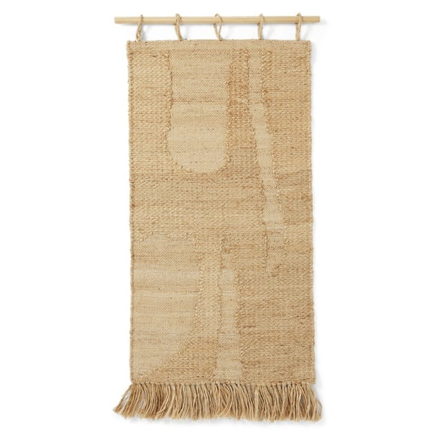 Decoratiune pentru perete maro din fibre naturale 50x100 cm Harvest Ferm Living