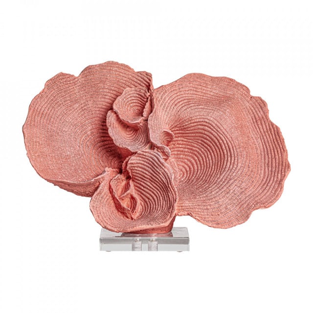 Decoratiune roz din rasina 22 cm Reef Vical Home