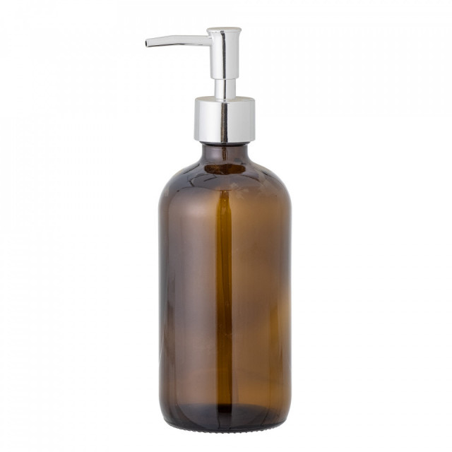 Dispenser sapun lichid maro din sticla 8x22 cm Cayler Bloomingville
