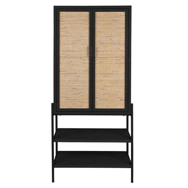 Dulap bej/negru din lemn 160 cm Yasu Dutchbone