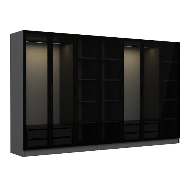 Dulap gri antracit/negru 210 cm Kale - 6095 The Home Collection