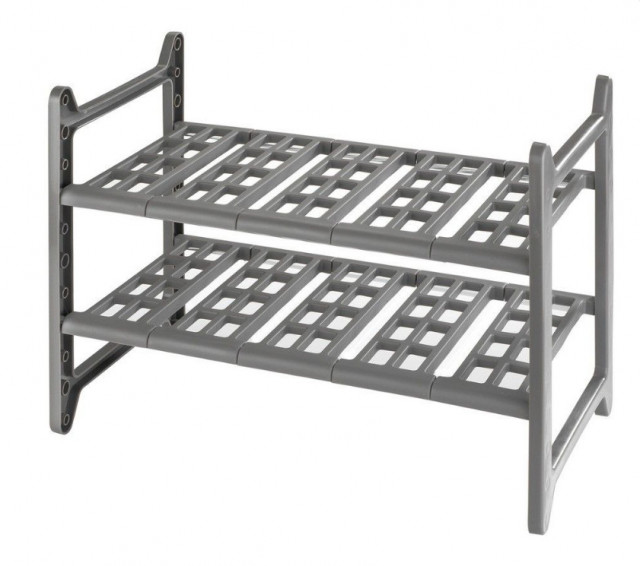 Etajera extensibila gri din metal 39 cm Kitchen Flexi Wenko