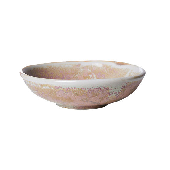 Farfurie adanca roz din ceramica 9 cm Chef HKliving