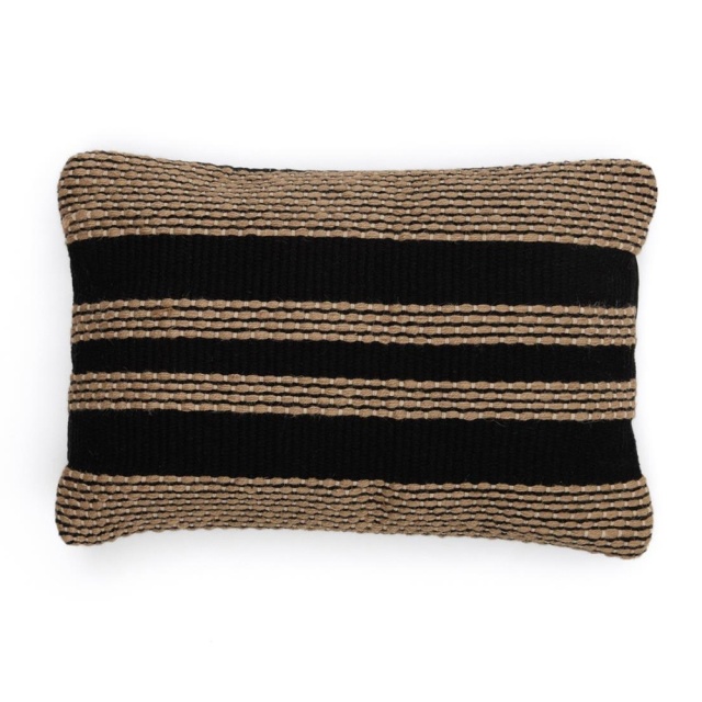 Fata de perna neagra/maro din bumbac 40x60 cm Aylin Kave Home