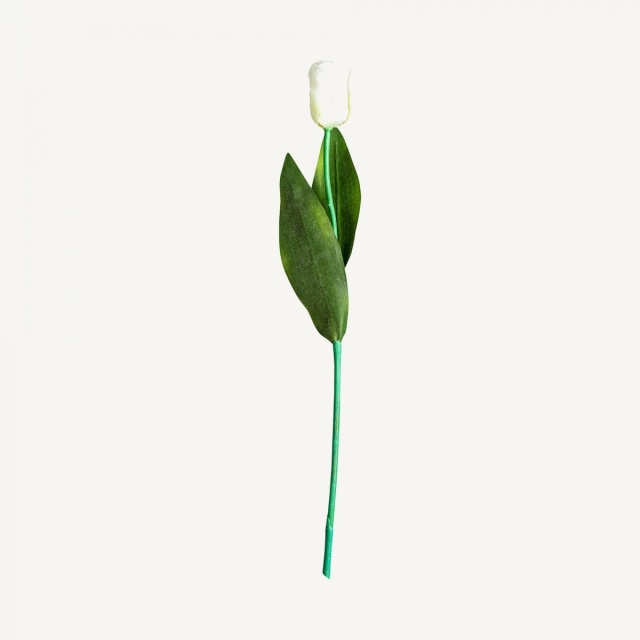 Floare artificiala alba/verde din plastic 64 cm Tulipan Vical Home