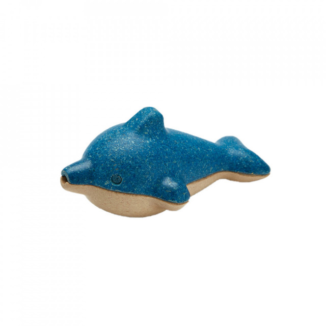Fluier de jucarie multicolor din lemn Dolphin Whistle Plan Toys