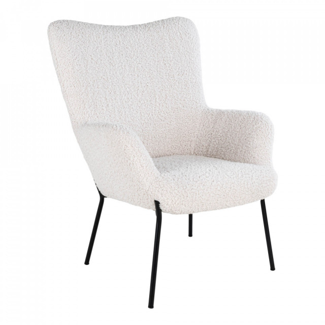 Fotoliu alb/negru din textil Glasgow House Nordic