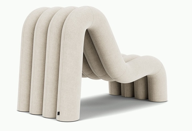 Fotoliu crem din textil Alp Soil natural - 01 FEST | The Home.ro