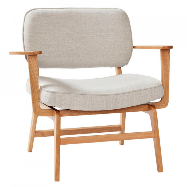 Fotoliu gri/maro din textil Haze Hubsch