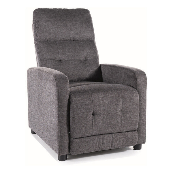 Fotoliu recliner gri inchis din textil Otus The Home Collection