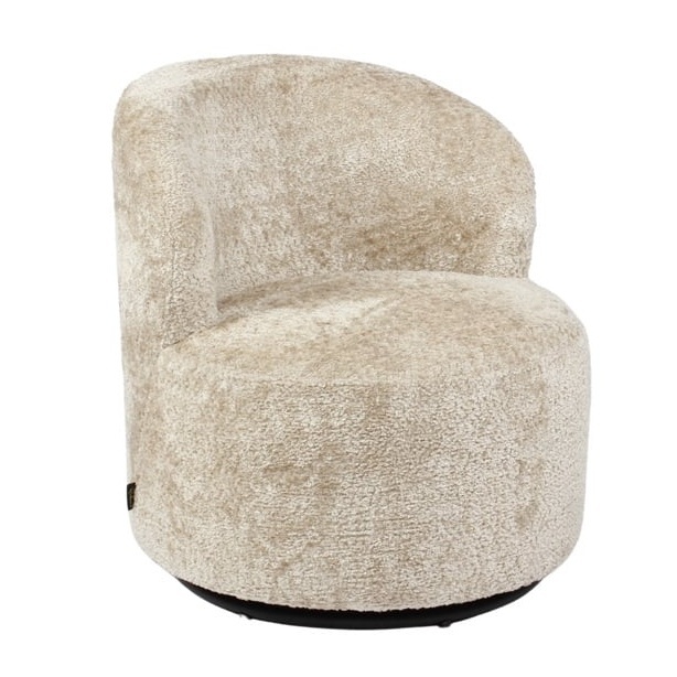 Fotoliu rotativ pentru copii bej din textil Jackie Richmond Interiors
