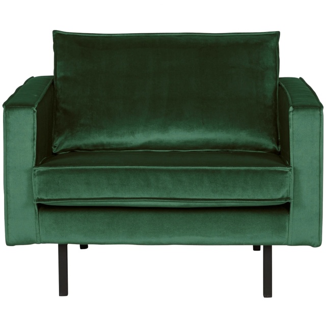 Fotoliu verde din catifea Rodeo Loveseat BePureHome